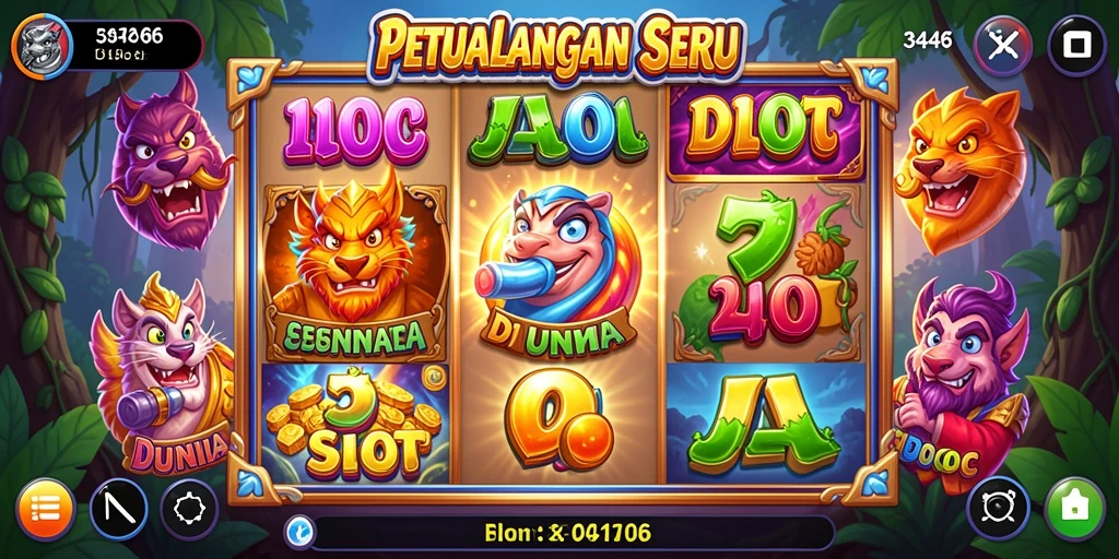 Gameplay seru dengan tema slot yang menarik dan fitur bonus.