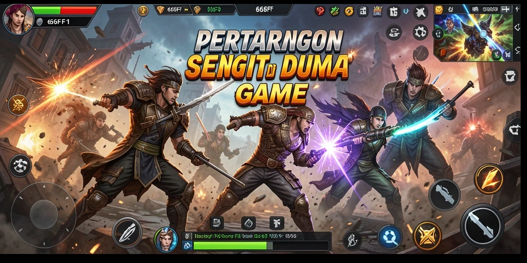 Screenshot utama 666FF menunjukkan aksi pertarungan sengit di arena.