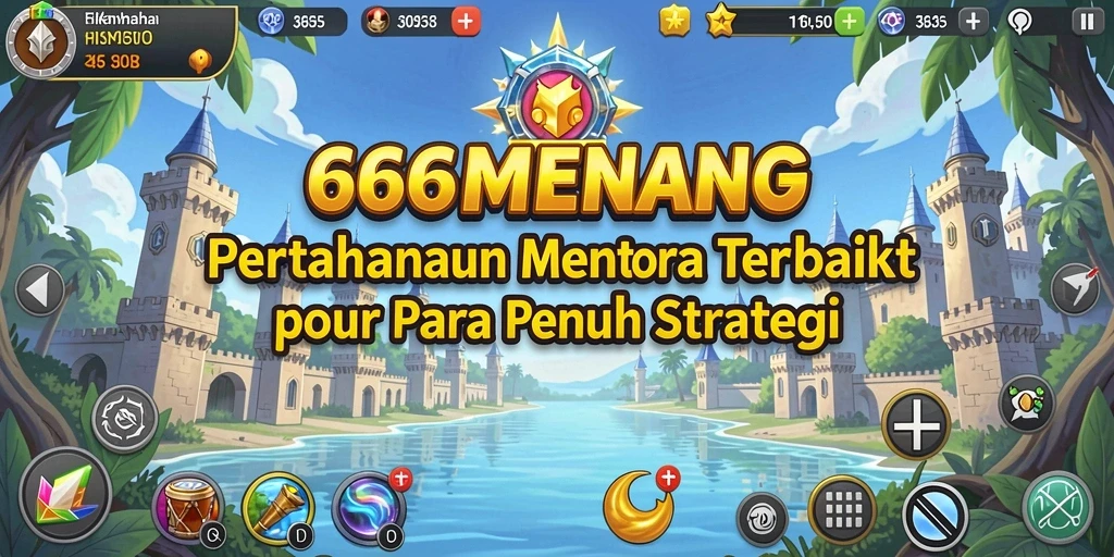 Tampilan gameplay menegangkan dari 666MENANG di Tower Defense.