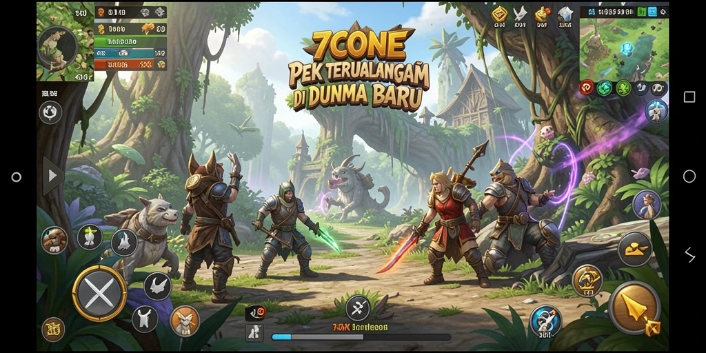 Tampilan utama gameplay 7CONE yang menarik dan menantang.