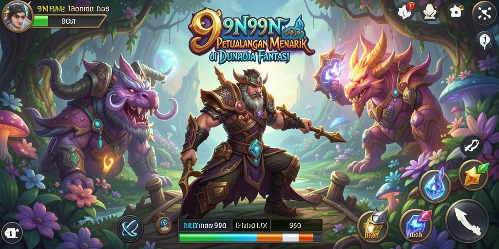 Screenshot gameplay 9N9N menunjukkan petualangan yang mendebarkan dengan aksi seru.