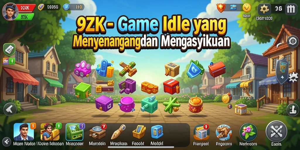 Screenshot utama 9ZK menampilkan gameplay santai yang menyenangkan.