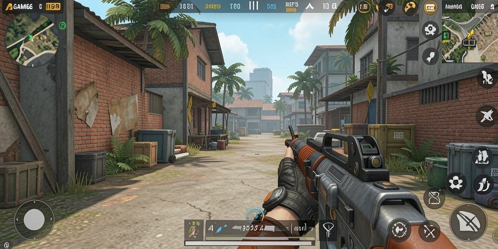 Screenshot AGAM66 menampilkan aksi seru dalam permainan TPS.