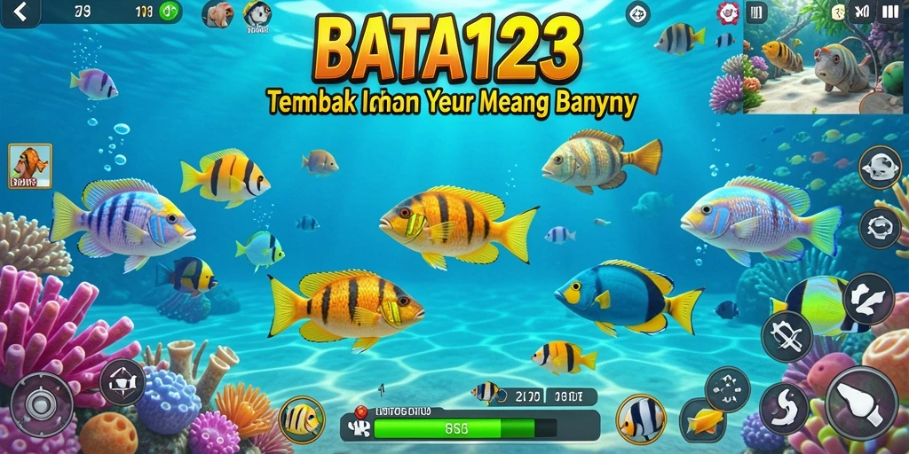 Gameplay seru BATA123 saat menembak ikan.