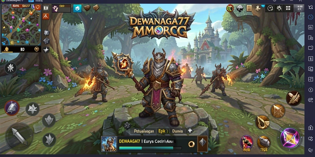 Tangkapan layar gameplay <strong>DEWANAGA77</strong> menampilkan petualangan seru dalam dunia MMORPG.
