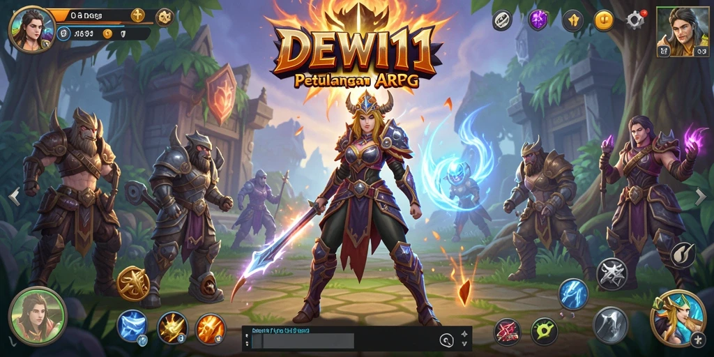 Tampilan aksi epik dalam gameplay DEWI11 yang memukau.