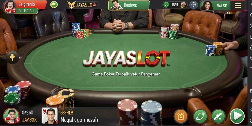 Tampilan gameplay seru JAYASLOT saat berkompetisi dalam poker.