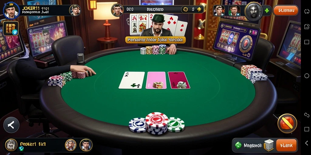 Tampilan screenshot JOKER11 menangkap aksi seru permainan Poker.