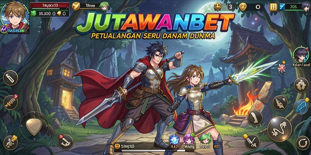 Screenshot utama JUTAWANBET menampilkan aksi gameplay anime yang mendalam.