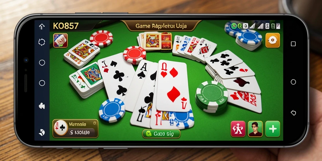Tampilan gameplay seru KO857 dengan domino yang mengasyikkan.