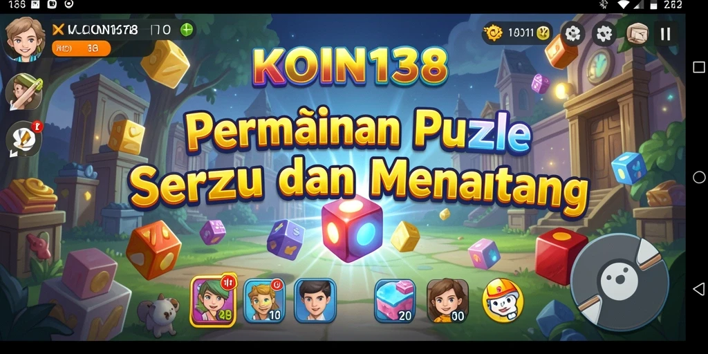 Screenshot gameplay KOIN138 menampilkan tantangan Puzzle yang menarik.
