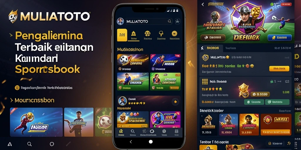 Tampilan menarik dari antarmuka permainan Sportsbook.