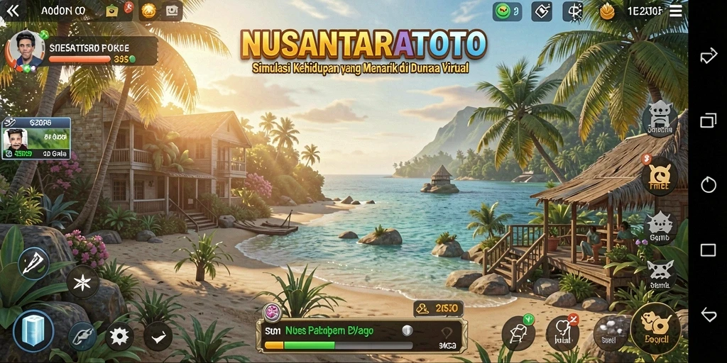 Tangkapan layar dari gameplay NUSANTARATOTO menampilkan aktivitas simulasi yang seru.