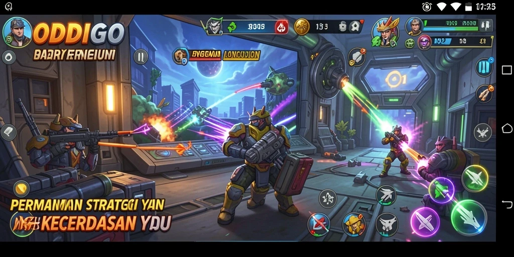 Tampilan gameplay ODDIGO yang menantang dan strategis.