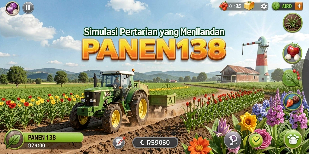 Tampilan gameplay <strong>PANEN138</strong> yang menarik dengan berbagai jenis tanaman.