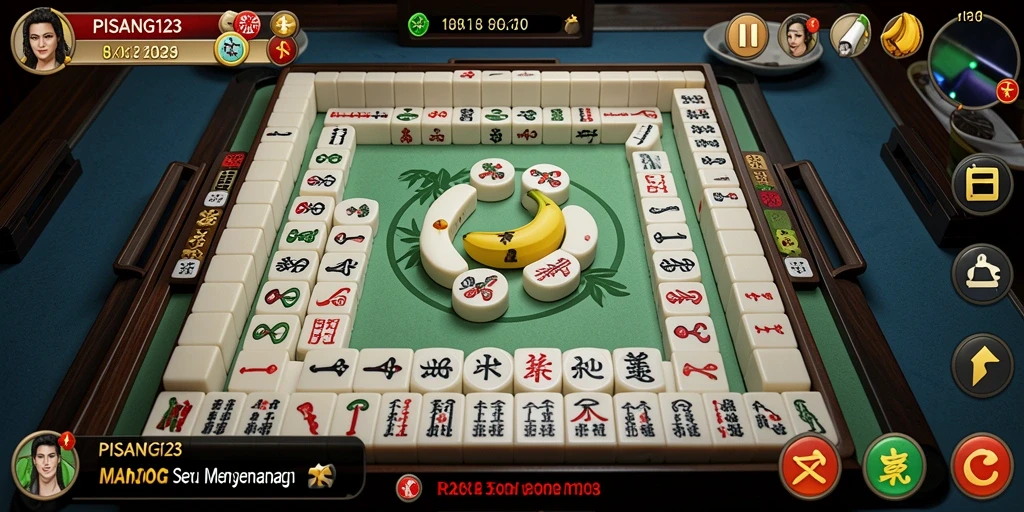 Screenshot PISANG123 menunjukkan gameplay Mahjong yang seru.