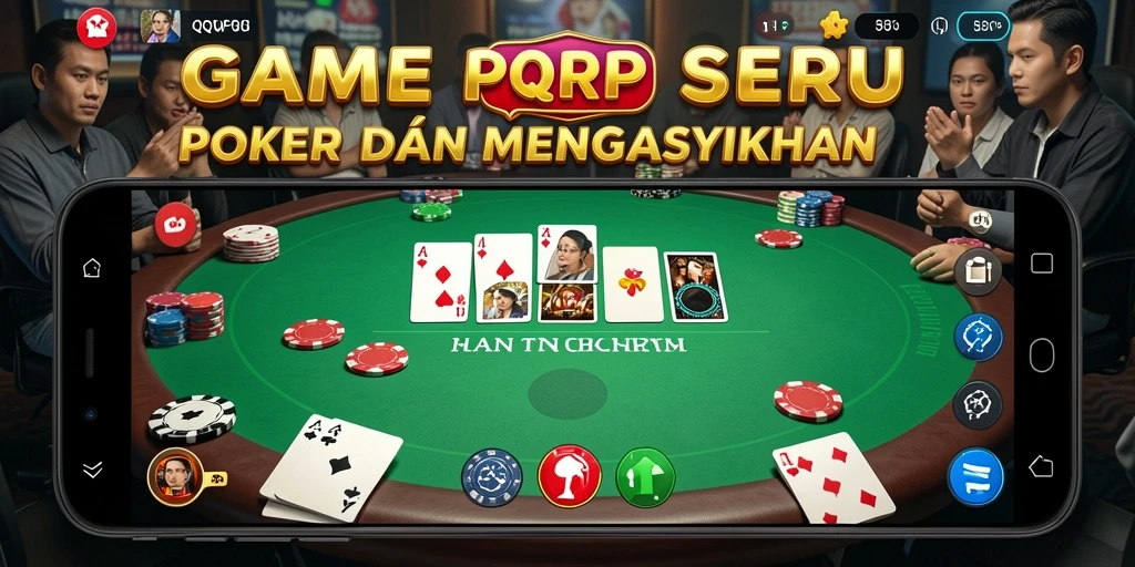 Screenshot utama QQRP menampilkan gameplay Poker yang intens dan mendebarkan.