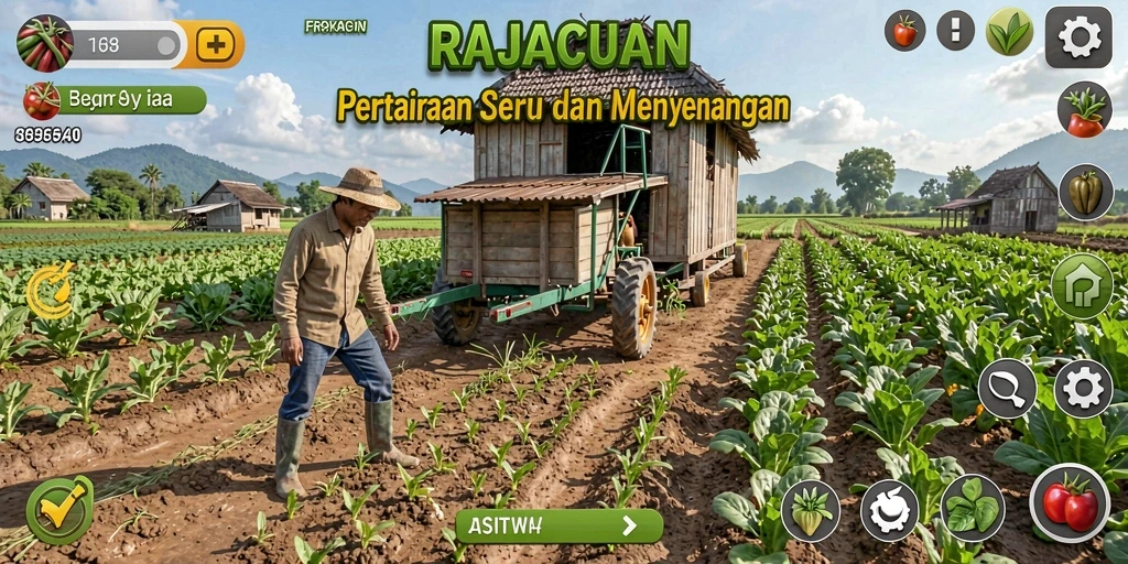 Tangkapan layar utama dari gameplay menarik di RAJACUAN.