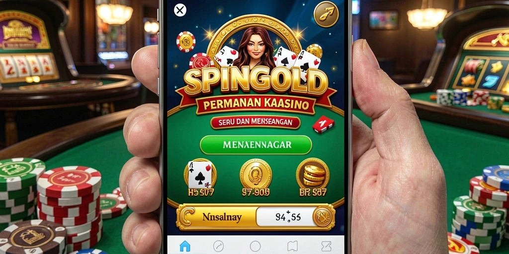 Tampilan gameplay menarik dari SPINGOLD dengan efek visual yang menawan.
