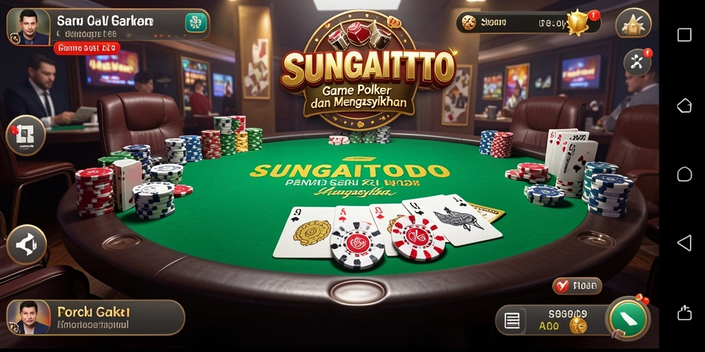 Tampilan gameplay SUNGAITOTO dengan fitur poker yang menarik.