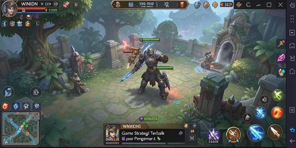 Tampilan gameplay mendebarkan dari WINIDN di dunia SLG.